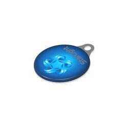 Shopping Coin Round (Argent, Doming en couleur, Pas d'incrustation en couleur)