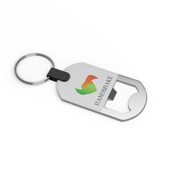 Key Ring Bottle Opener (Argent, Doming en couleur, Pas d'incrustation en couleur)
