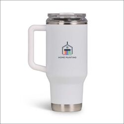 Igloo Travel Mug Flip n Sip (Blanc, Impression en couleur)