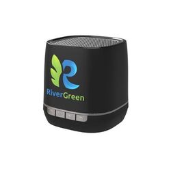 Bluetooth Speaker Retro (Noir, Impression en quadrichromie recto)