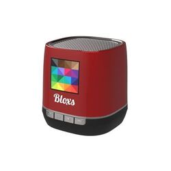 Bluetooth Speaker Retro (Noir, Impression en quadrichromie recto)
