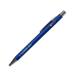 Pen Superior Mini+ (Argent, Impression en quadrichromie côté droit, Pas d'incrustation en couleur)