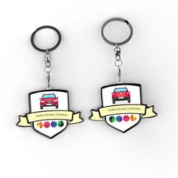 Key Ring Hard Double (< 10 cm², Doming en couleur < 10 cm², Porte-clés, Accessoire inclus, Pas d'incrustation en couleur)