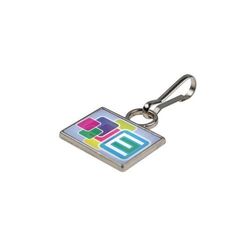 Zipper Puller (Rectangulaire 18 x 13 mm, Doming en couleur, rectangulaire, 18 x 13 mm)
