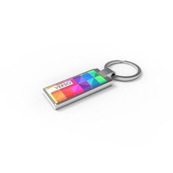 Key Ring Verso (Rectangulaire, Doming rectangulaire en couleur, Pas d'incrustation en couleur)