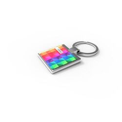 Key Ring Verso (Rectangulaire, Doming rectangulaire en couleur, Pas d'incrustation en couleur)