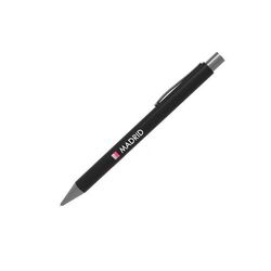 Pen Madrid (Noir, Impression en quadrichromie côté droit, Pas d'incrustation en couleur)