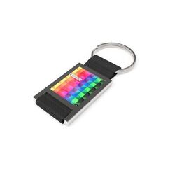 Key Ring Quadro (Noir, Doming en couleur, Pas d'incrustation en couleur)