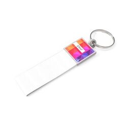 Key Ring Strap (Bleu, Doming en couleur, Pas d'incrustation en couleur)