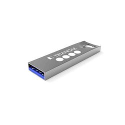 USB Stick Triangle 3.0 (Argent, 16 Go 3.0, Pas de téléversement de données, Impression en quadrichromie recto)