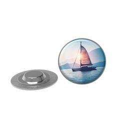 Pin Magnet (Ovale, Doming ovale en couleur)
