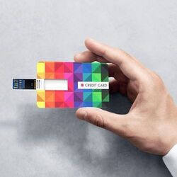 USB Stick Credit Card 3.0 (Blanc, 16 Go 3.0, Pas de téléversement de données, Impression en quadrichromie recto)