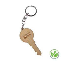 Key Ring Bamboo (Rond 32 mm, Gravure ronde 32 mm, Porte-clés, Accessoire inclus)