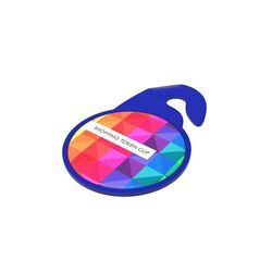 Key Ring Shopping Token Clip (Noir, Doming en couleur, Pas d'incrustation en couleur)