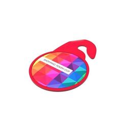 Key Ring Shopping Token Clip (Noir, Doming en couleur, Pas d'incrustation en couleur)