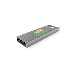 USB Stick Triangle (Argent, 4 Go 2.0, Gravure recto, Pas de téléversement de données)