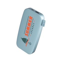 Fresh n Rebel Powerbank 12000 mAh USB-C (Dusky Blue, Impression en quadrichromie recto)