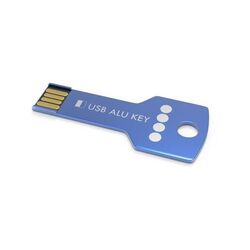 USB Stick Alu Key (Noir, 4 Go 2.0, Pas de téléversement de données, Gravure recto)