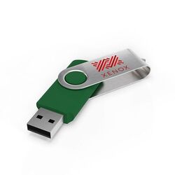 USB Stick Twister (Noir, 4 Go 2.0, Pas de téléversement de données, Impression en quadrichromie recto, Impression en quadrichromie verso)