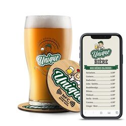 SOUS-VERRE BOIS AVEC PUCE NFC