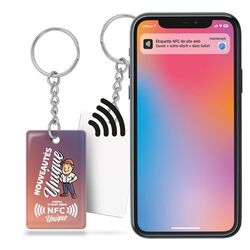 PORTE-CLÉS PVC RIGIDE AVEC PUCE NFC