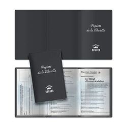 PORTE CARTE GRISE 3 VOLETS EN PVC RECYCLÉ