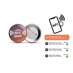 BADGE BOUTON AVEC PUCE NFC