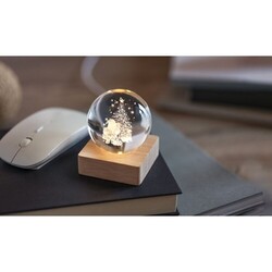 SANTA LIGHT Boule de Noël verre avec LED