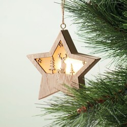 STARLIGHT Suspension étoile MDF avec led