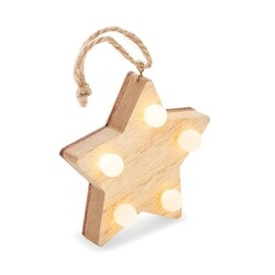 LALIE Étoile en bois avec lumières