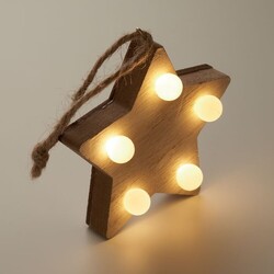 LALIE Étoile en bois avec lumières