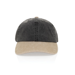 Casquette bicolore BEAU AWARE™ lavée à 6 panneaux en sergé d