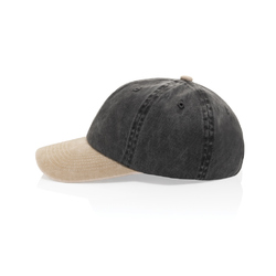 Casquette bicolore BEAU AWARE™ lavée à 6 panneaux en sergé d