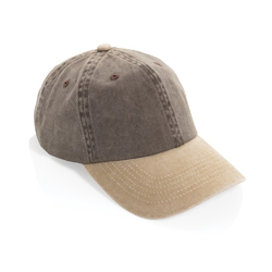 Casquette bicolore BEAU AWARE™ lavée à 6 panneaux en sergé d