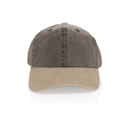Casquette bicolore BEAU AWARE™ lavée à 6 panneaux en sergé d
