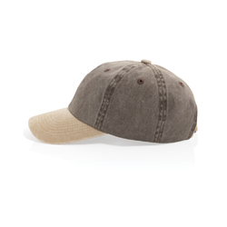 Casquette bicolore BEAU AWARE™ lavée à 6 panneaux en sergé d