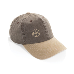 Casquette bicolore BEAU AWARE™ lavée à 6 panneaux en sergé d