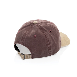 Casquette bicolore BEAU AWARE™ lavée à 6 panneaux en sergé d