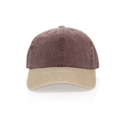 Casquette bicolore BEAU AWARE™ lavée à 6 panneaux en sergé d