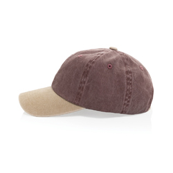 Casquette bicolore BEAU AWARE™ lavée à 6 panneaux en sergé d