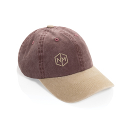 Casquette bicolore BEAU AWARE™ lavée à 6 panneaux en sergé d