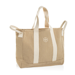 Sac de plage BEAU AWARE™ en toile recyclée 400 g/m², avec po