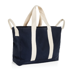 Sac de plage BEAU AWARE™ en toile recyclée 400 g/m², avec po