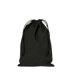 Pochon coton noir S 15x20