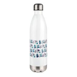 Bouteille isotherme SCREW blanche fond Argent - 500ml