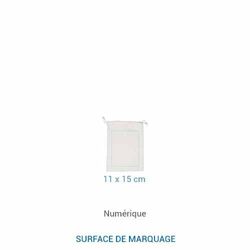 Pochon coton FIDJI S 155 - Blanc