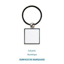 Porte-clés Métallique Carré - France