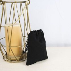 Pochon coton Noir XS 10x14