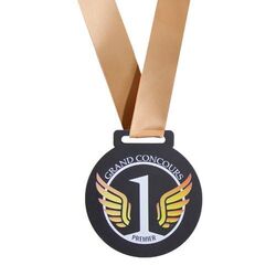Médaille Plexi couleur - 75mm - Blanc