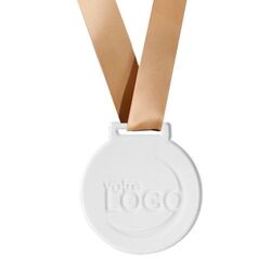 Médaille Plexi couleur - 75mm - Blanc